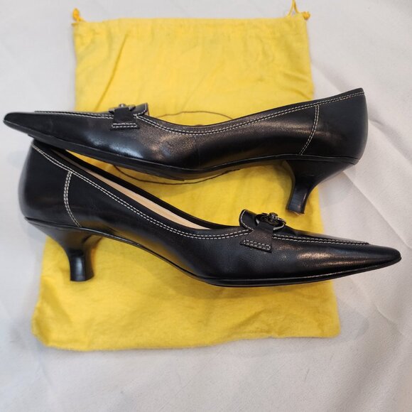 Circa Joan & David | Pointed Toe Kitten Heels Low Pumps - Picture 6 of 9